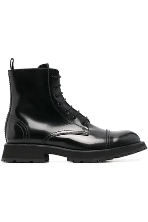 Alexander McQueen Lace-up leather ankle boots