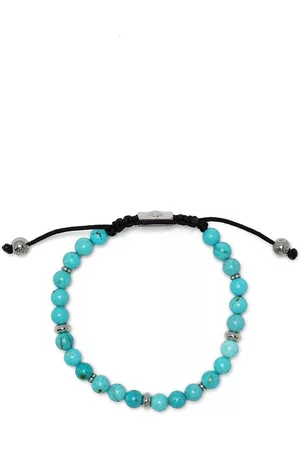 Nialaya Men Bracelets - Turquoise bead bracelet