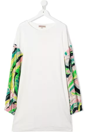 PUCCI Junior Vetrate long-sleeve dress