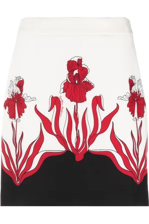 Moschino Floral-print high-waisted skirt