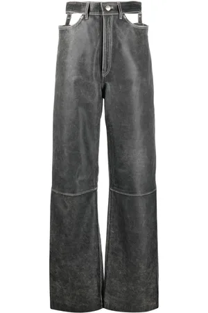 Manokhi Wide cut-out leather trousers