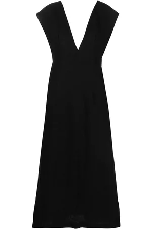 St Agni Origami linen midi dress