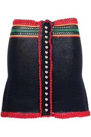 Paco rabanne Colour-block macramé miniskirt