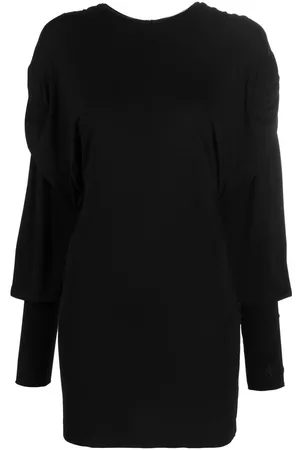 The Attico Gathered-sleeve detail dress