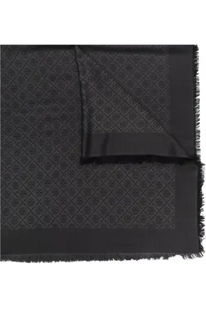 Tory Burch Medallion-embroidery fringed scarf