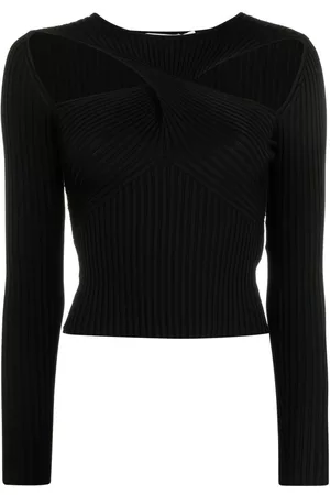 Self-Portrait Cut-out knitted top