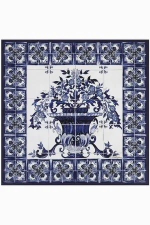 Dolce & Gabbana Majolica-print twill scarf