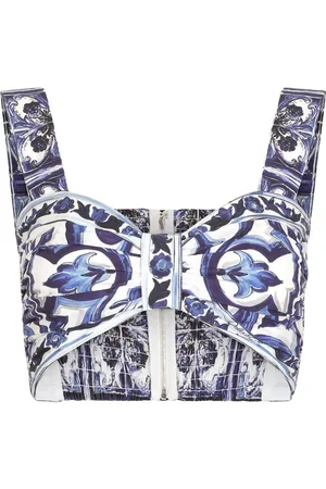 Dolce & Gabbana Majolica-print bralette top
