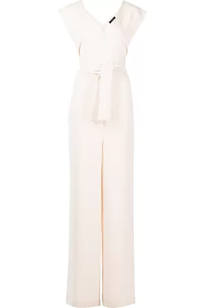 Voz Belted V-neck jumpsuit