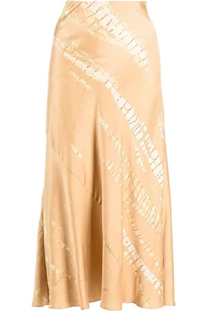 Voz Bias silk midi skirt