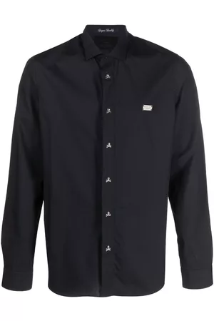 Philipp Plein Chest logo-plaque detail shirt