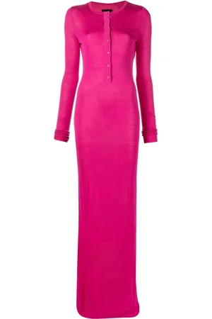 RTA Ciaran buttoned silk maxi dress