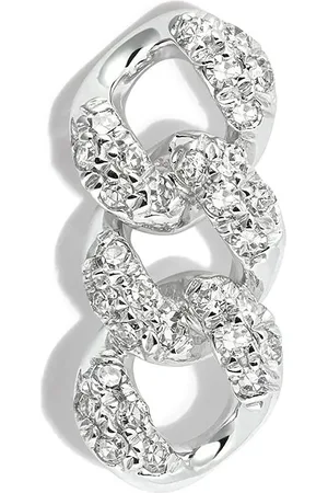 Shay 18kt white gold diamond chain stud earring