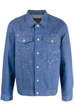 Viktor & Rolf Rhinestone button-up denim jacket