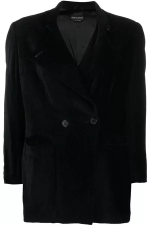 Giorgio Armani 1990s double-breasted velvet jacket