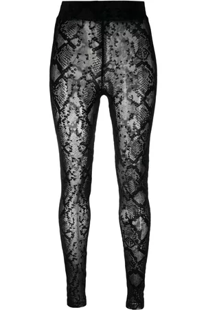 Philipp Plein Logo-embroidered high-waisted leggings