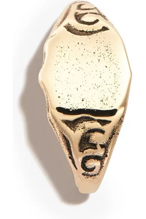 CC-Steding 9kt yellow signet single earring