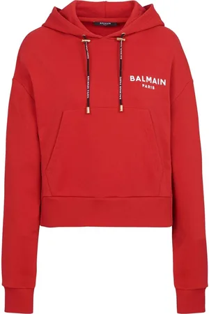 Balmain Logo print drawstring hoodie