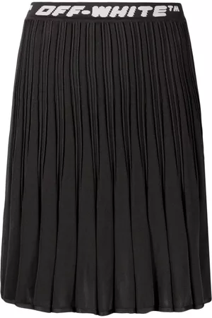 OFF-WHITE Logo band pleated skirt