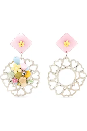 AMIR SLAMA Floral-appliqué drop earrings