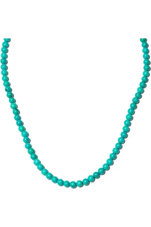 Mateo 14kt yellow turquoise beaded necklace