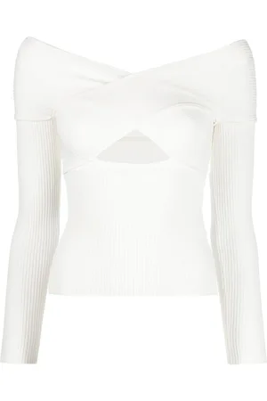 Self-Portrait Cut-out off-shoulder top
