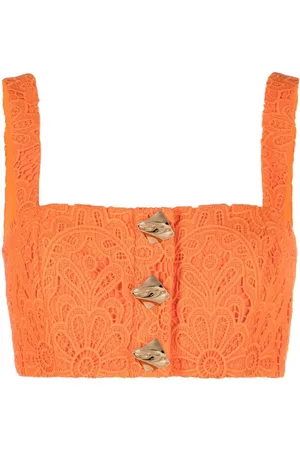 Self-Portrait Lace crop top