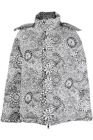 10 CORSO COMO Abstract-print hooded puffer jacket
