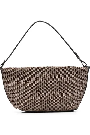 Brunello Cucinelli Raffia-effect shoulder bag