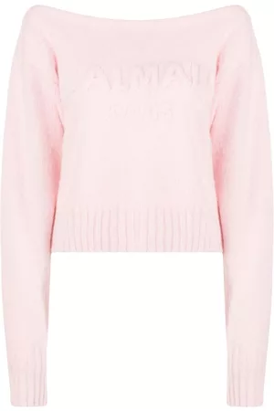 Balmain Slash-neck long-sleeve jumper