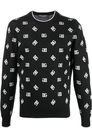 Dolce & Gabbana DG-logo jacquard wool-silk jumper