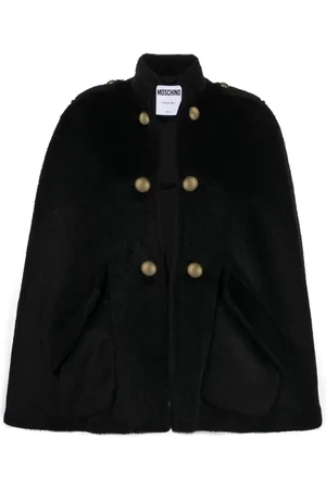 Moschino Brushed-finish double-breasted cape
