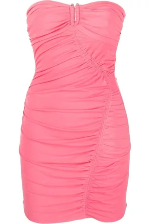 Self-Portrait Ruched-detail strapless dress