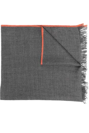 Brunello Cucinelli Solid border fringed scarf
