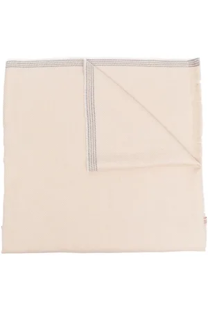 Brunello Cucinelli Stripe-detail silk scarf