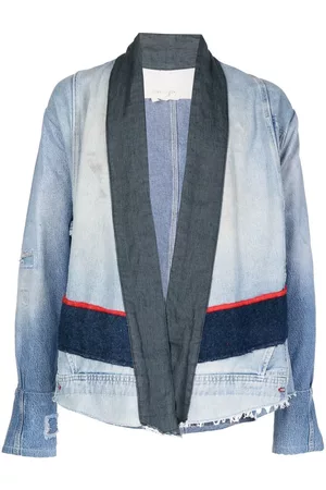 GREG LAUREN Patchwork-style denim jacket