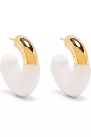 SUNNEI Rubber-detail hoop earrings