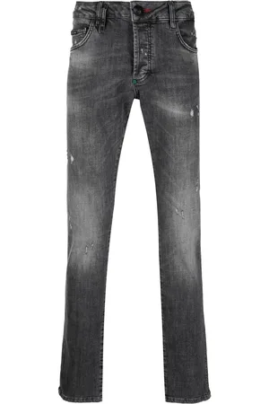 Philipp Plein Destroyed straight-leg denim trousers