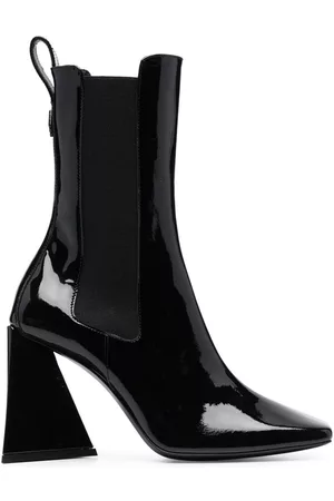 The Attico Square-toe leather boots