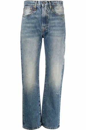 R13 High-waisted cropped jeans