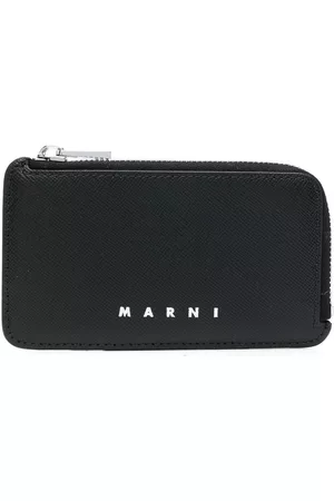 Marni Logo-print leather zip-around wallet