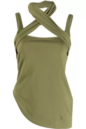 The Attico Asymmetric sleeveless T-shirt