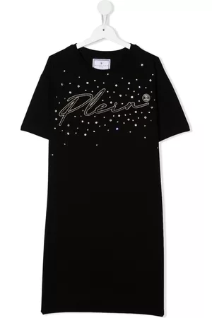 Philipp Plein Embroidered-logo T-shirt dress