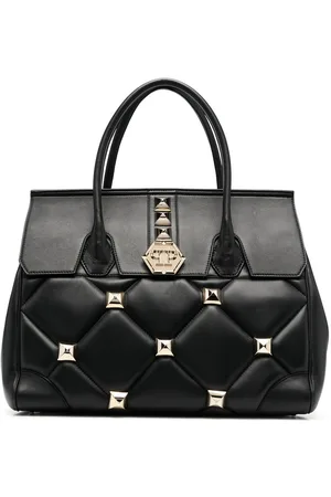 Philipp Plein Logo stud-embellished tote bag