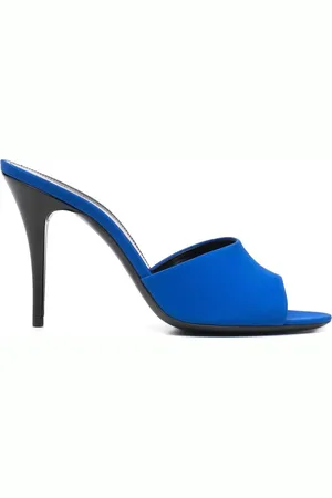 Saint Laurent LA 16 silk heeled mules