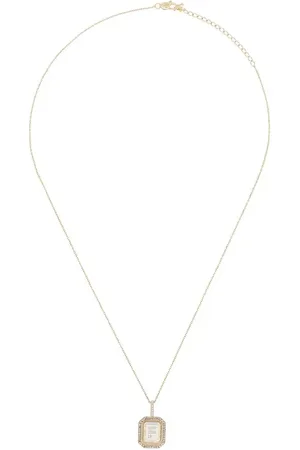 Mateo 14kt yellow F-initial diamond necklace