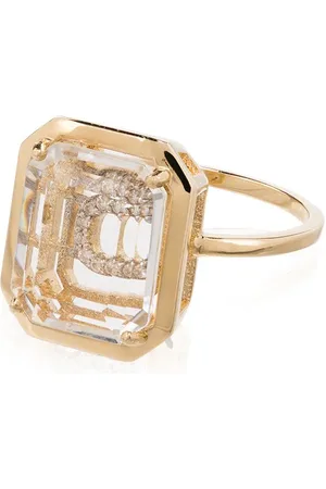 Mateo 14kt C initial ring