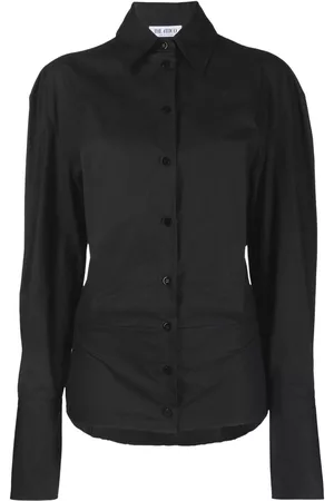 The Attico Drawstring-detail long-sleeve cotton shirt