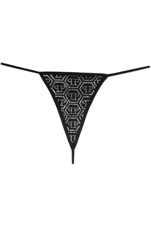 Philipp Plein Rhinestone-embellished logo thong