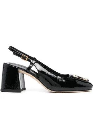 Tory Burch 70mm logo-plaque sling-back pumps